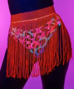 AE Orange Bejeweled Cover Up Skirt New