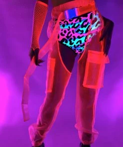 Hot And Delicious Pink Sheer Possibilities Organza Chaps Acid Jungle