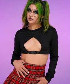 AE Buckle Keyhole Crop Top New