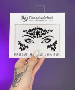 Uniflying Goddess Of Darkness Rave Face Jewel Accessories