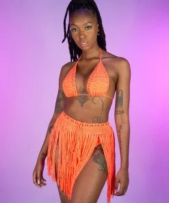 Hot And Delicious Sunkissed Orange 2pc Crochet Set