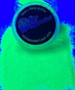 Xucai Neon Green Black Light Reactive Fine Glitter Accessories