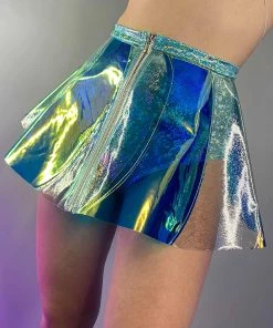 J. Valentine New Holographic PVC Pinwheel Skirt