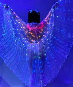 AE Rainbow LED Light-Up Winged Cape