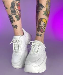 Berness Shoes Womens White Flexx Platform Sneakers 8 Berness Shoes Womens White Flexx Platform Sneakers