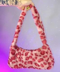 AE Born Wild Animal Print Fuzzy Purse New