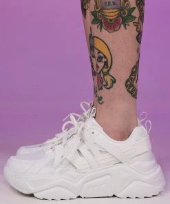 Berness Shoes White Briella Chunky Sneakers Womens