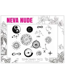 Neva Nude Zodiac Giant Temporary Tattoo Pack