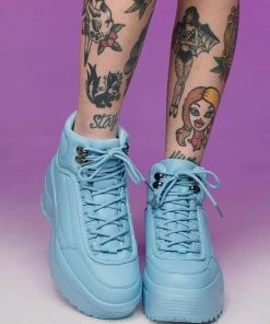 Berness Shoes Baby Blue High Livin' Hi Top Sneakers Womens