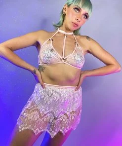 Music Legs Posh Doll Baby Pink Lace Bralette & Skirt Set Skirts