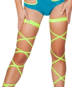 Shark Accessories Neon Yellow Black Light Leg Wraps