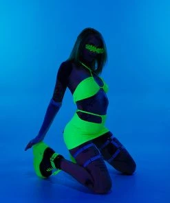 AE Neon Lime Kandi 2pc Skirt Set New