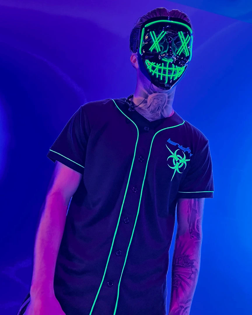Jarmoo Biohazard Hardstyle Blacklight Green Jersey 10 Jarmoo Biohazard Hardstyle Blacklight Green Jersey