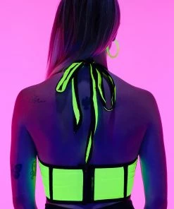 Daisy's Corsets Green Hazard Corset Halter Top New