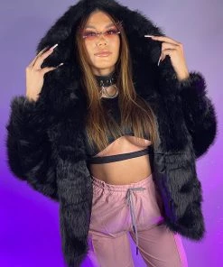 Fashion Go Lush Luv Long Faux Fur Jacket