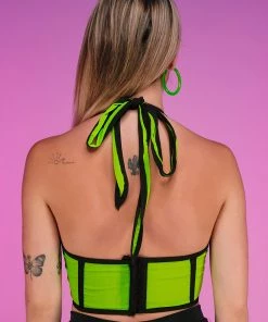 Daisy's Corsets Green Hazard Corset Halter Top New