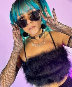 AE Feathered Princess Spaghetti Strap Crop Top New