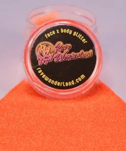 Xucai Accessories Neon Orange Black Light Reactive Fine Glitter