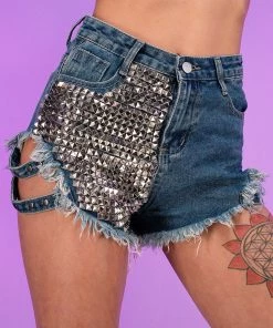 AE New Studded & Stunnin' Denim Shorts