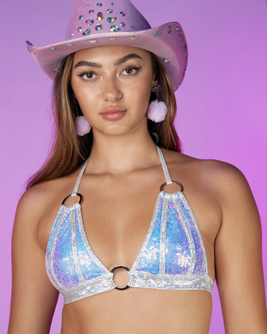 Roma Lavender Sugar Nova Two-Tone Bikini Top New 1 Roma Lavender Sugar Nova Two-Tone Bikini Top New