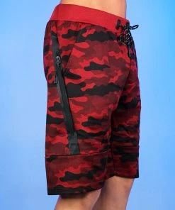 Phillip Marciano LLC Mens Red Camo Men's Shorts