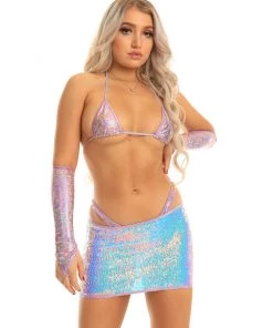 Roma Sequin Fitted Mini Skirt Womens