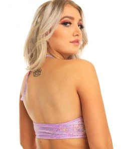 Roma Halter Underboob Cutout Crop Top Rave Tops