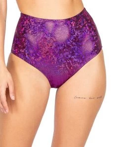 Roma Iridescent High Waist Shorts