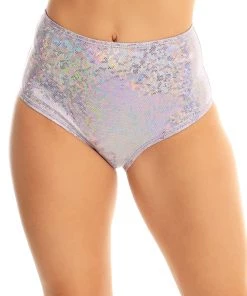Roma Iridescent High Waist Shorts
