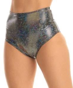 Roma Iridescent High Waist Shorts