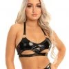 Roma Vinyl Underboob O-Ring Top Womens