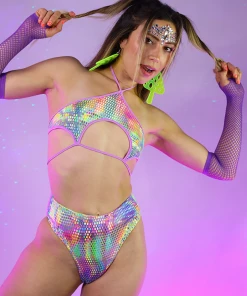 Roma New Astro Candy Underboob Tie Top