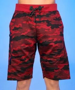 Phillip Marciano LLC Mens Red Camo Men's Shorts