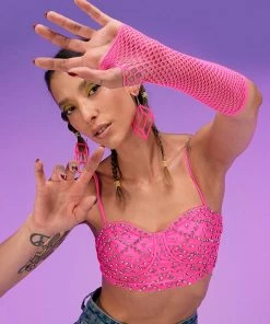 Hot And Delicious New Summer Fling Pink Bustier Top