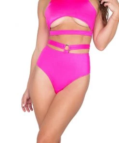 Roma New Candy Lane High Waisted Ring Detail Shorts