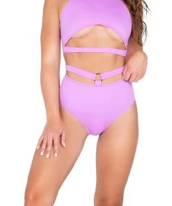 Roma New Candy Lane High Waisted Ring Detail Shorts