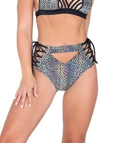 Roma Astro Candy Cutout High Waisted Shorts With Lace-up Detail Womens