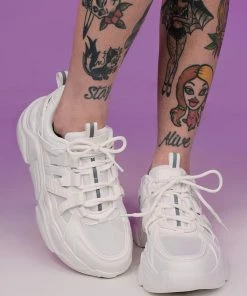 Berness Shoes White Briella Chunky Sneakers Womens