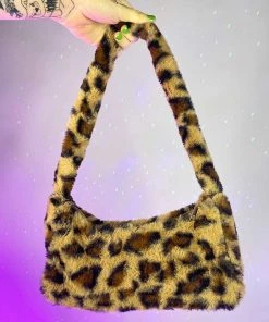 AE Born Wild Animal Print Fuzzy Purse New