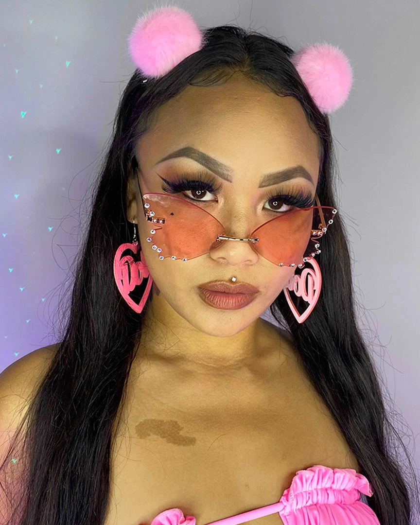 AE Diamond Butterflies Color Sunglasses Womens 6 AE Diamond Butterflies Color Sunglasses Womens