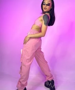 Hot And Delicious Emboldened Pink 2pc Pants Set