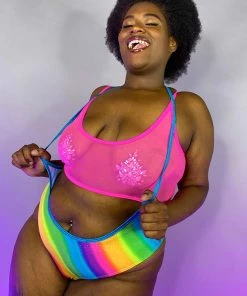 J. Valentine Neon Electric Suspender Bottoms Womens