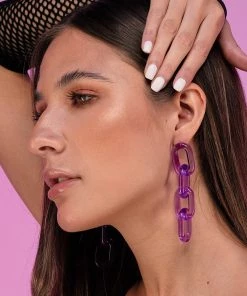 AE New Chain Link Acrylic Earrings