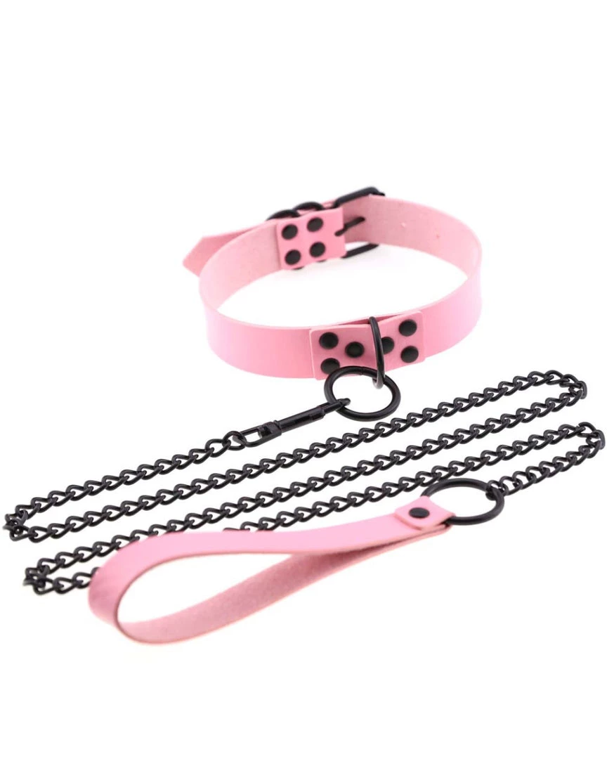 AE Lingerie Punk'd Out Choker & Leash 2pc Set 1 AE Lingerie Punk'd Out Choker & Leash 2pc Set