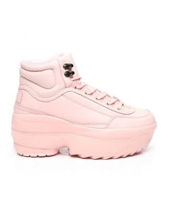 Berness Shoes Womens Baby Pink High Livin' Hi Top Sneakers
