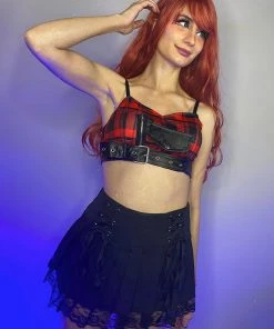 AE Womens Buckle Me Up Crop Top