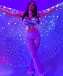 AE Rainbow LED Light-Up Winged Cape