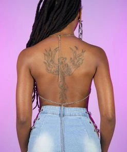 Rave Wonderland So Icy Crystal Chain Top