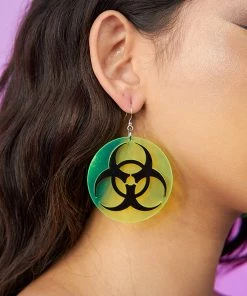 Nomad Kandi Biohazard Earrings New