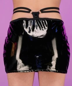 Bodyzone New Sugar Baby Black Mini Skirt W/ Thong